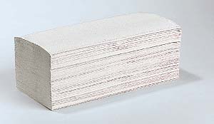 Papieren handdoekjes 1 laag grijs 