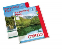 Memo schrijfblok gerecycled papier geruit A4 50 vel