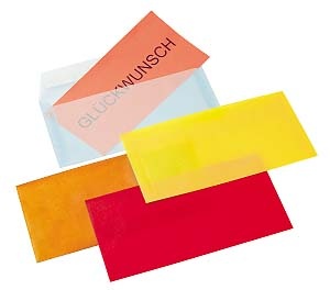 Transparante enveloppen van kristal papier